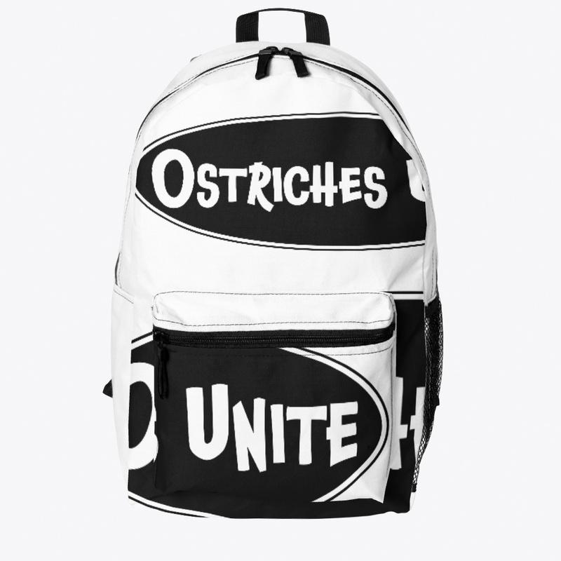 Ostriches Unite "Black Oval Print"